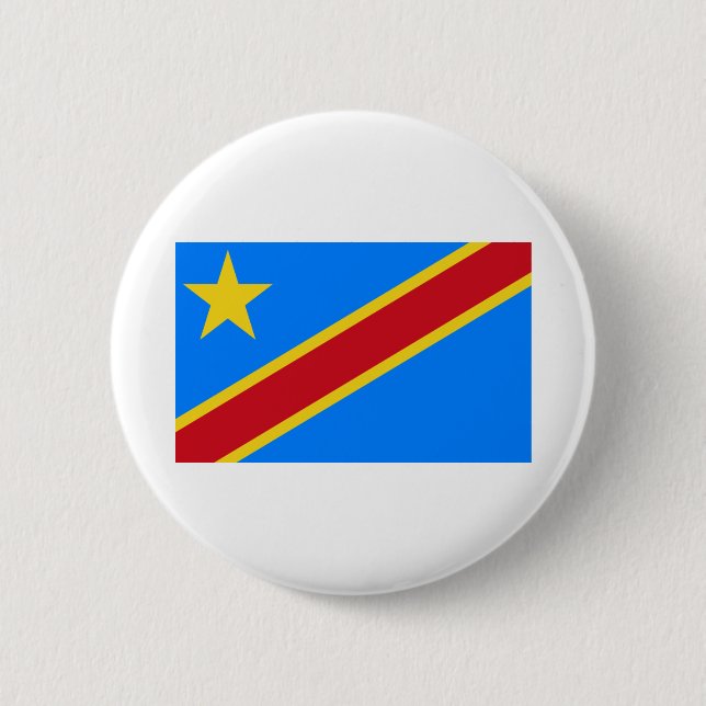 Democratic Republic Of The Congo Flag Button (Front)