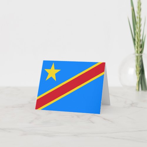 Democratic Republic of the Congo Flag Card