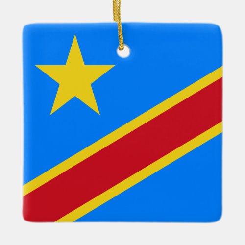 Democratic Republic of the Congo Flag Ceramic Ornament