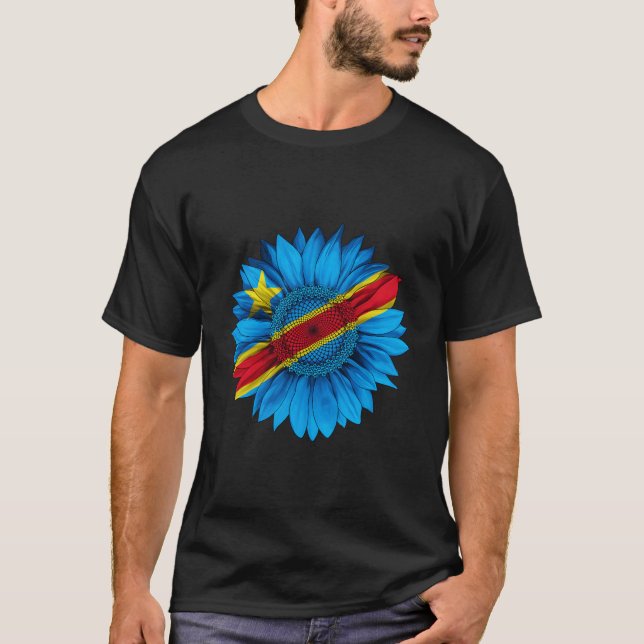 Democratic Republic Of The Congo Flag Congolese T-Shirt (Front)
