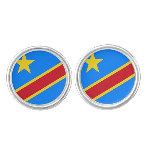 Democratic Republic of the Congo Flag Cufflinks