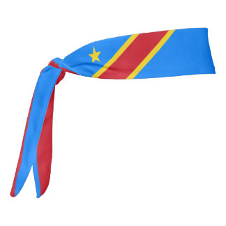 Democratic Republic of the Congo Flag Elegant Tie Headband