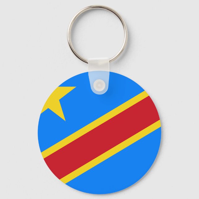 Democratic Republic of the Congo Flag Keychain (Front)