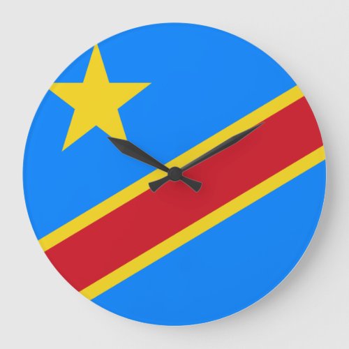 Democratic Republic of the Congo Flag Large Clock