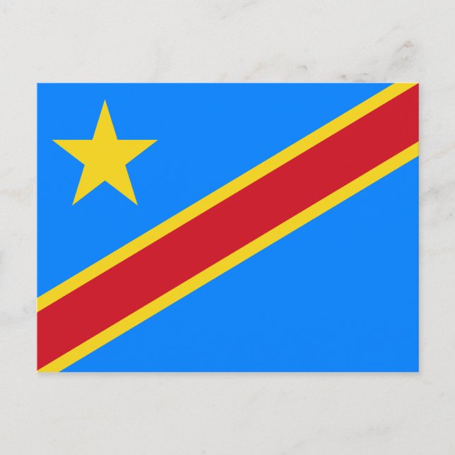 Democratic Republic of the Congo Flag Postcard (Front)