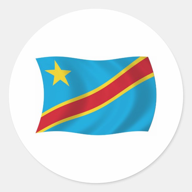 Democratic Republic of the Congo Flag Sticker (Front)