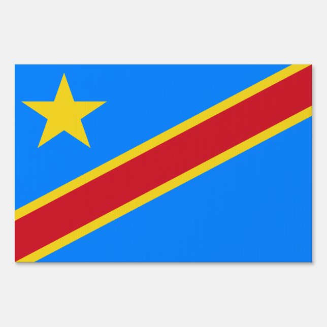 Democratic Republic of the Congo flag Yard Sign (Front)