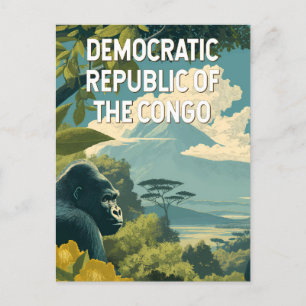 Democratic Republic of the Congo Illustration Postcard