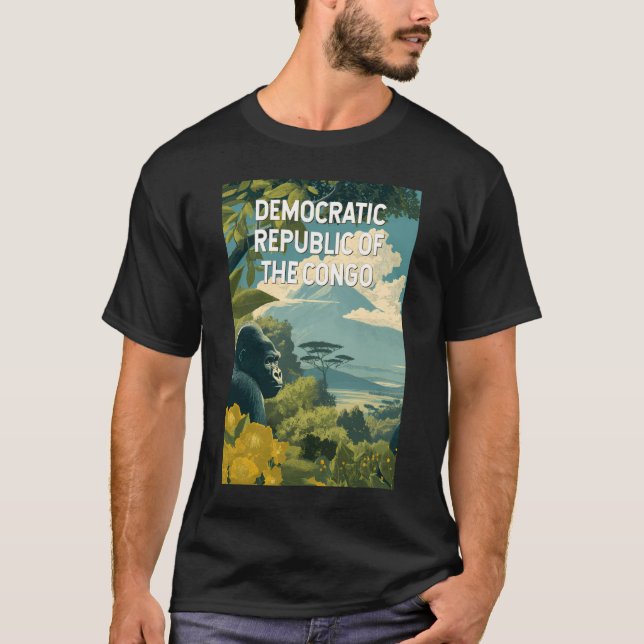 Democratic Republic of the Congo Illustration T-Shirt (Front)