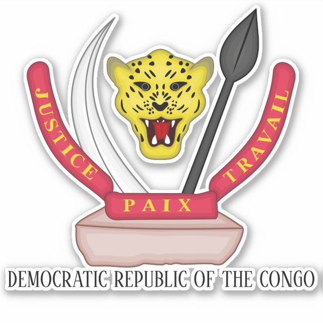Democratic Republic of the Congo National Coat Sticker (Front)