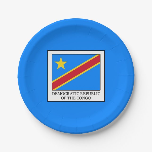 Democratic Republic of the Congo Paper Plates (Front)