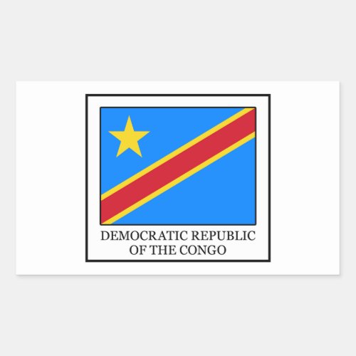 Democratic Republic of the Congo Rectangular Sticker