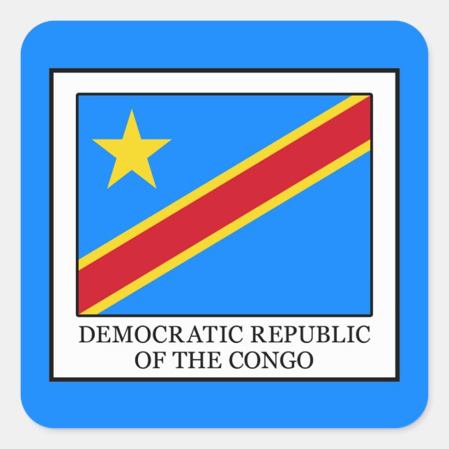 Democratic Republic of the Congo Square Sticker (Front)