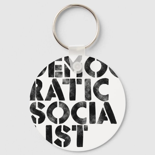 Democratic Socialist Keychain (Front)