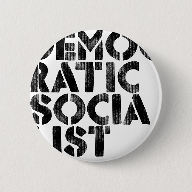 Democratic Socialist Pinback Button (Front)