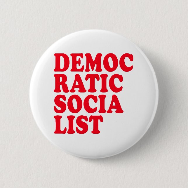 Democratic Socialist Pinback Button (Front)