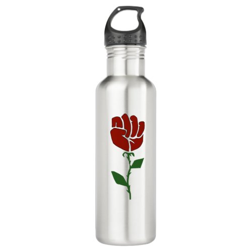 Democratic Socialist Rose Stainless Steel Water Bottle