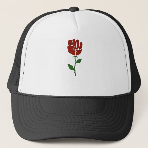 Democratic Socialist Rose Trucker Hat