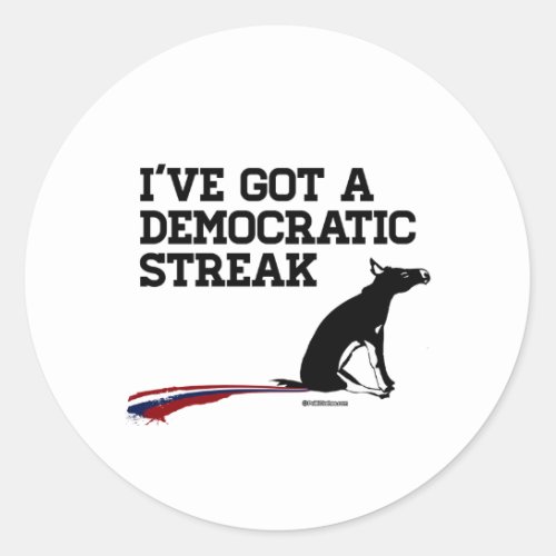 Democratic Streak Classic Round Sticker