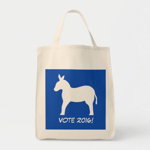 Democratic Vote 2016 Election Donkey Blue Tote