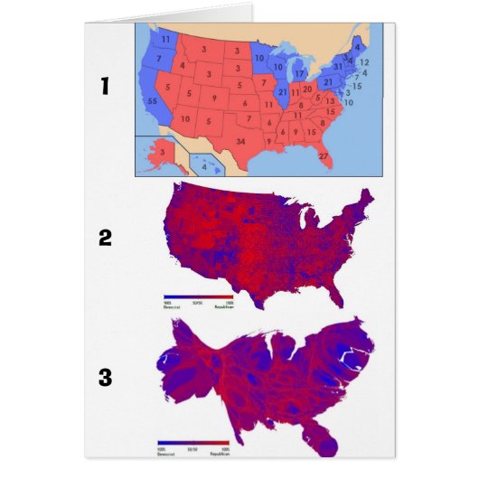Democratic Vote Maps Cards (Front)