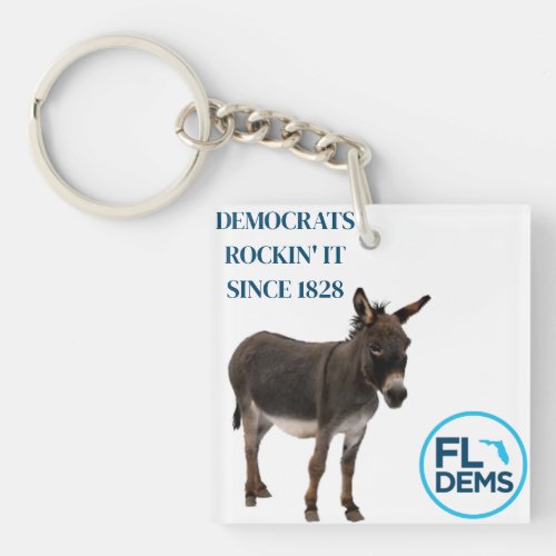 Democrats 1828 Keychain