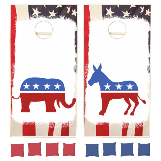 Democrats and Republicans funny Cornhole Set (Set)