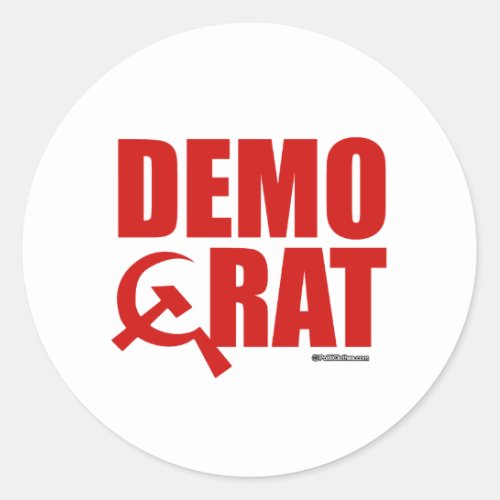 Democrats are Communist Classic Round Sticker