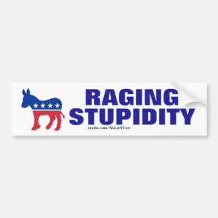 Democrats Are Raging Stupidity Bumper Sticker