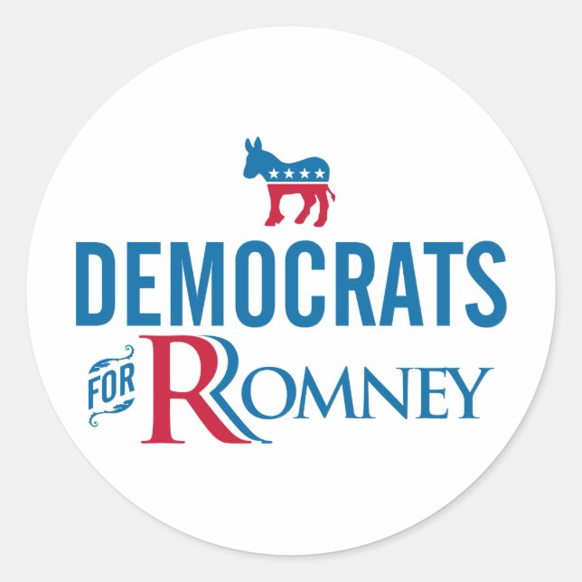 Democrats Classic Round Sticker (Front)