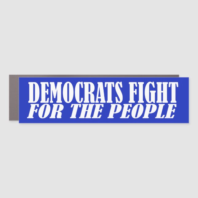 Democrats Fight For The People Car Magnet (Front)