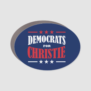 Democrats for Chris Christie Car Magnet