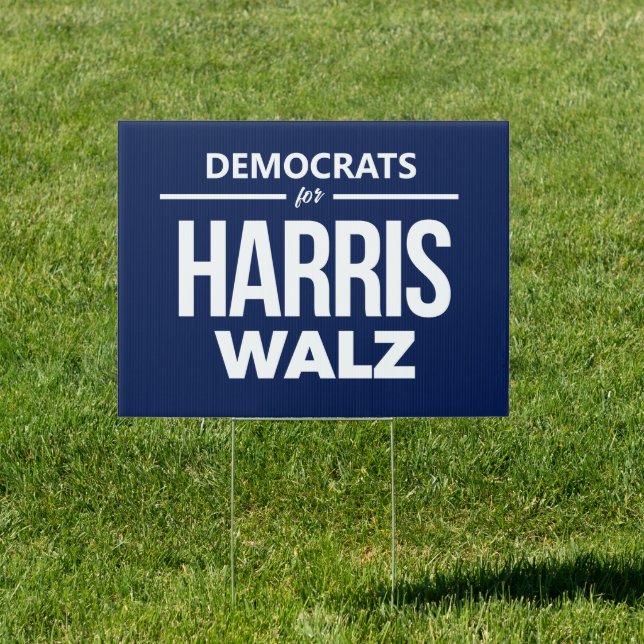 Democrats for Harris Walz Sign (Insitu)