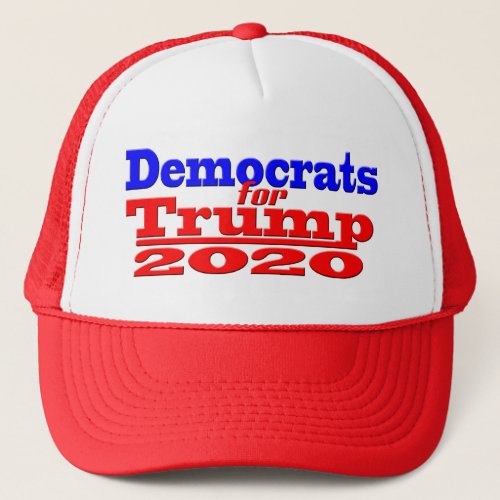 DEMOCRATS FOR TRUMP 2020 MAGA GEAR TRUCKER HAT