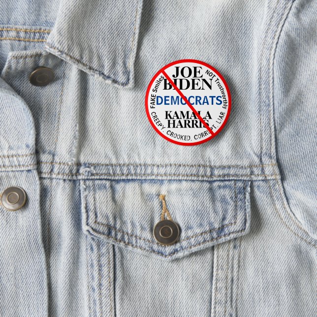 Democrats Joe Biden Kamala Harris Button (In Situ)