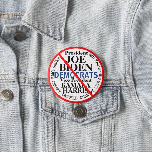 Democrats President Joe Biden Kamala Harris Button