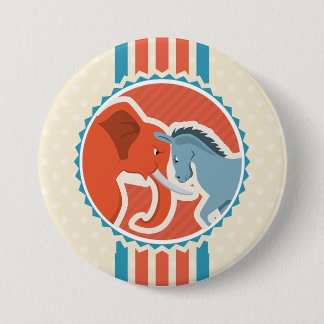 Democrats vs Republicans Button (Front)