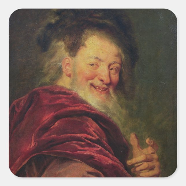 Democritus  1692 square sticker (Front)