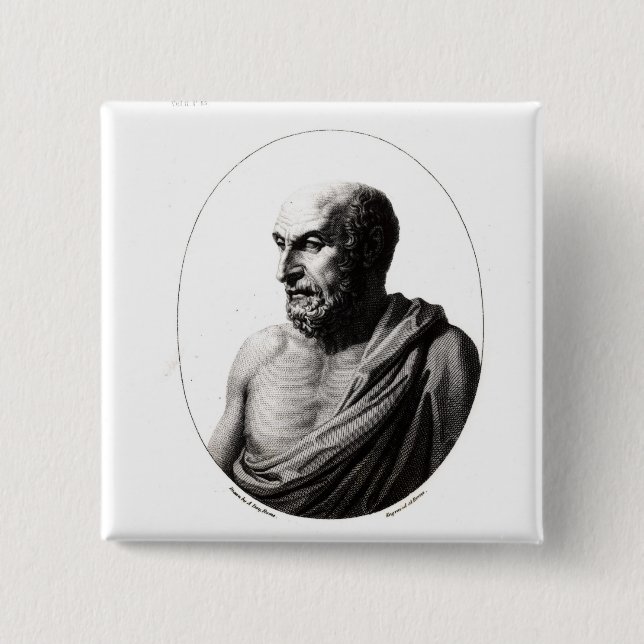 Democritus Pinback Button (Front)
