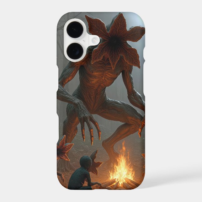 Demogorgon Creatures Around a Campfire Case-Mate iPhone Case (Back)