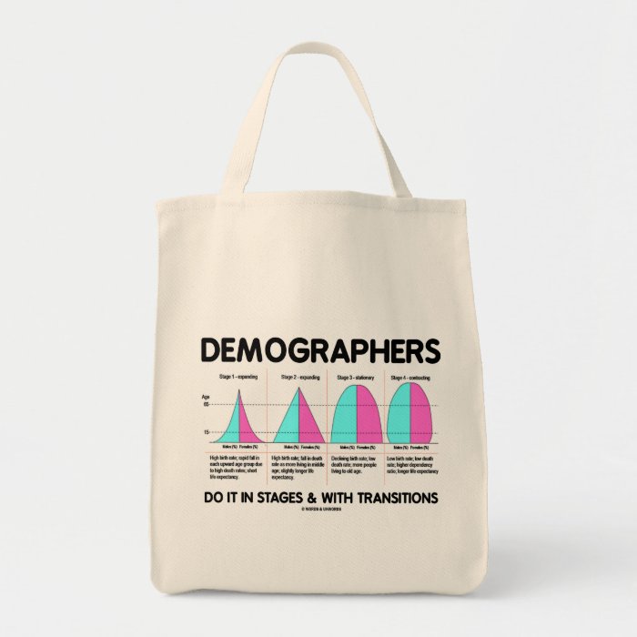 Demographers Do It In Stages & With Transitions Canvas Bags