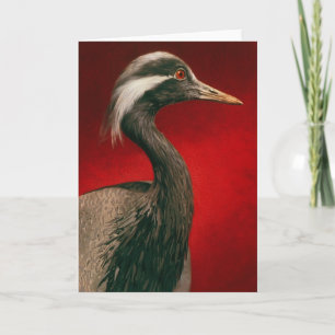 Demoiselle Crane Blank Card by Andrew Denman