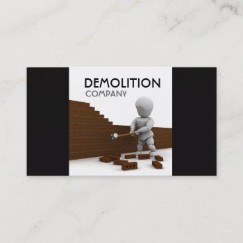 Demolition Business Card by Kjpargeter at Zazzle