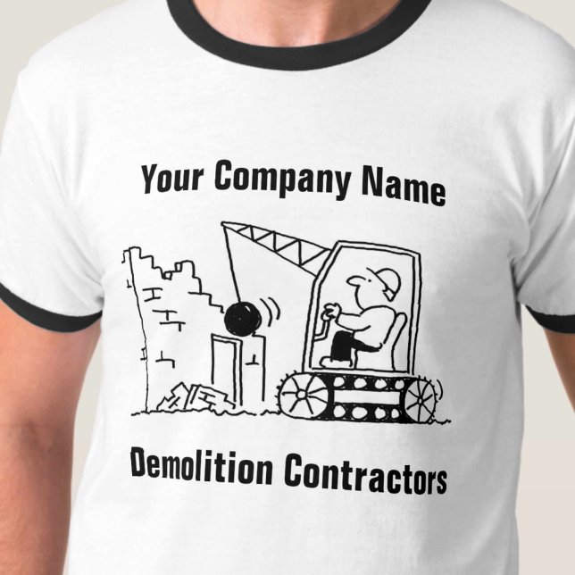 Demolition Contracting Services Cartoon T-Shirt (Creator Uploaded)