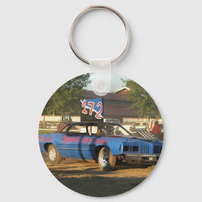 Demolition Derby "172" Car Item Keychain (Front)