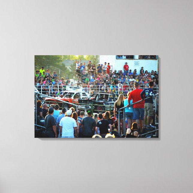 Demolition Derby at the County Fair Canvas Print (Front)