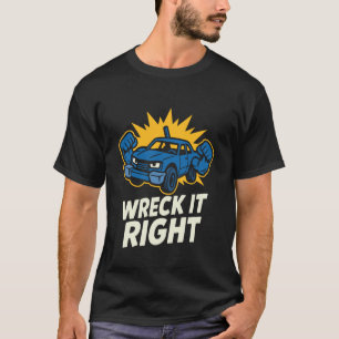 Demolition Derby Fan Pit Crew Crash Driver Fair Id T-Shirt