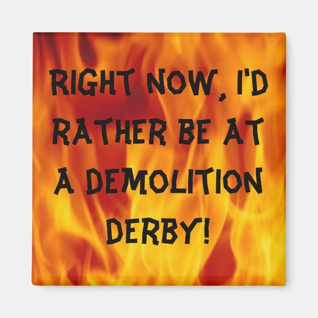 Demolition derby magnet (Front)