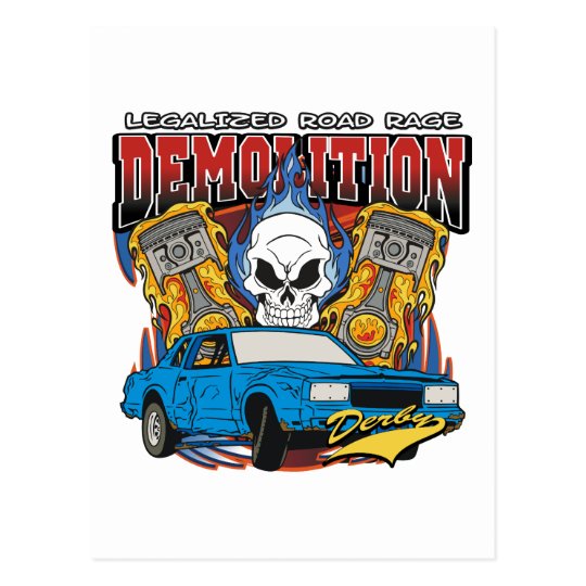 Demolition Derby Postcard