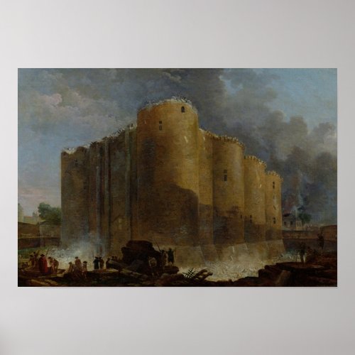 Demolition of the Bastille 1789 Poster